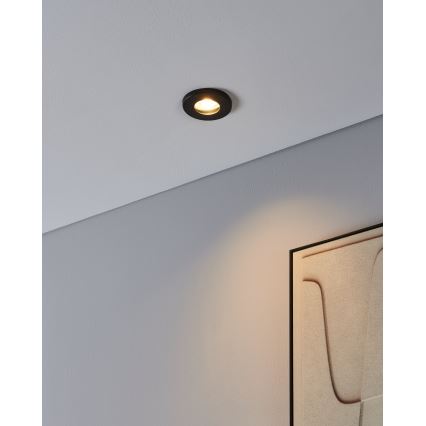 Eglo - SET 3x LED ugradno kupatilsko svetlo 1xGU10/4W/230V IP44 crno