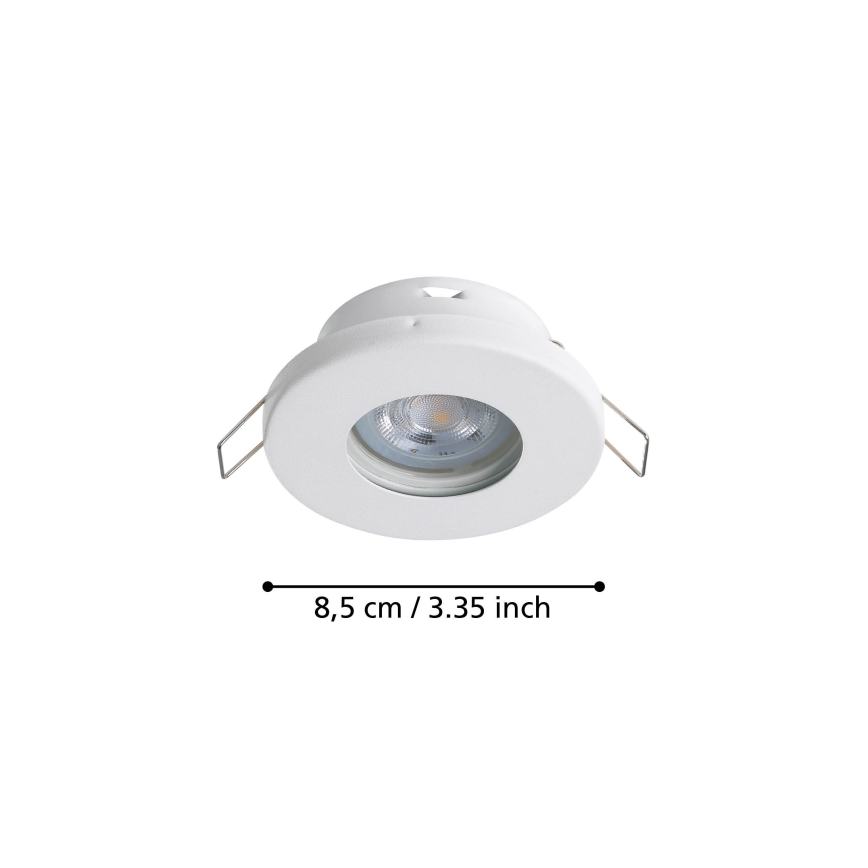 Eglo - Komplet 3x LED kupatilska ugradna plafonska svetla 1x GU10/4W/230V IP44 bela