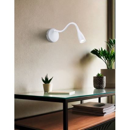 Eglo - LED fleksibilna zidna lampa sa USB LED/3,8W/230V bela