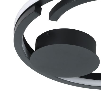 Eglo - LED prigušiva plafonska svetiljka 2xLED/20W/230V 2700-6500K Ø 48 cm crna + daljinski upravljač