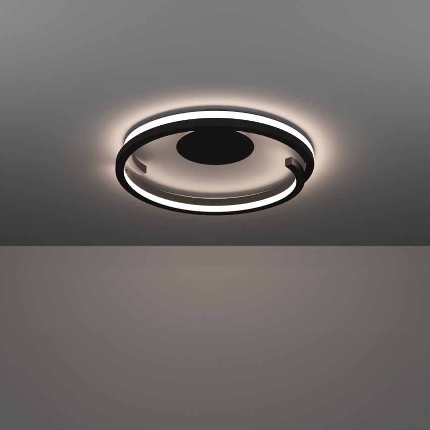 Eglo - LED prigušiva plafonska svetiljka 2xLED/20W/230V 2700-6500K Ø 48 cm crna + daljinski upravljač