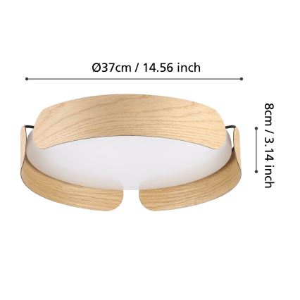 Eglo - LED plafonsko svetlo LED/20W/230V prečnika 37 cm bež