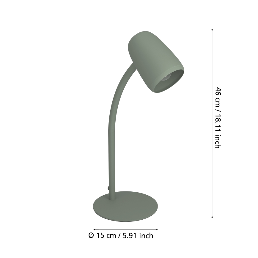Eglo - Stona lampa 1xE14/18W/230V zelena
