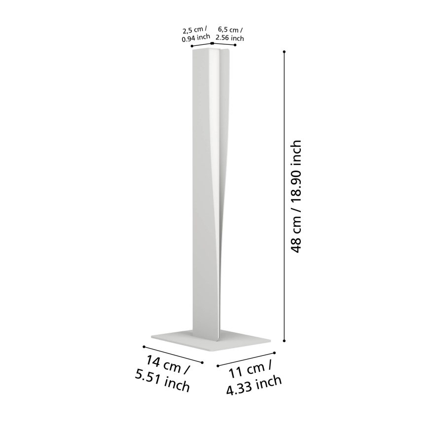 Eglo - LED RGBW prigušiva stona lampa LED/9W/230V 2700-6500K siva