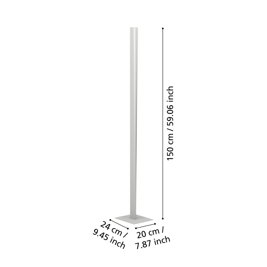Eglo - LED RGBW prigušiva stojeća lampa LED/10,5W/230V + LED/15,2W 2700-6500K siva