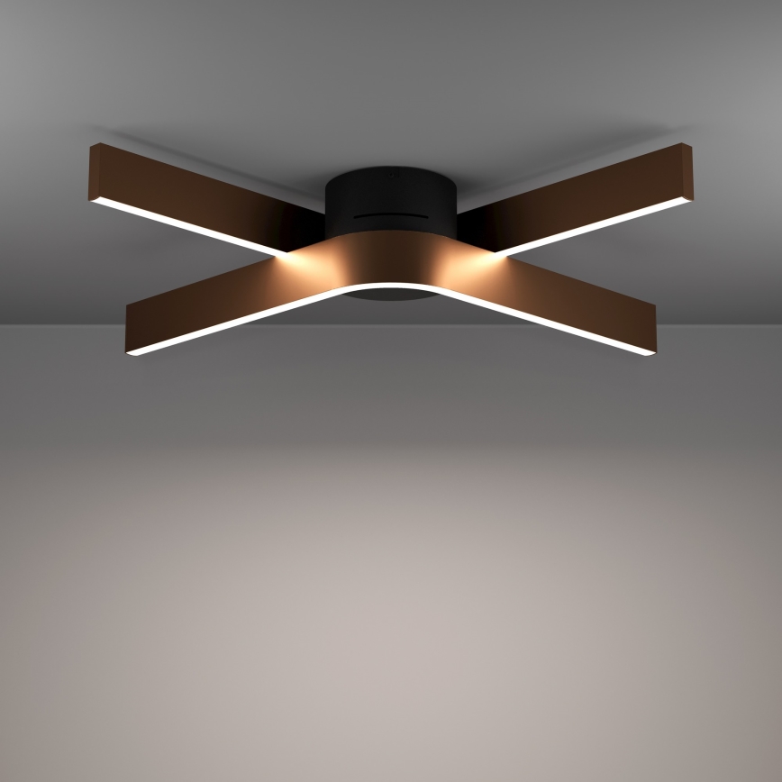 Eglo - LED RGBW prigušiva stropna svetiljka 2xLED/18W/230V 2700-6500K bakarna/crna