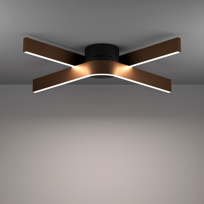Eglo - LED RGBW prigušiva stropna svetiljka 2xLED/18W/230V 2700-6500K bakarna/crna