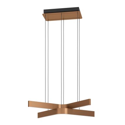 Eglo - LED RGBW prigušiva luster na sajli 2xLED/18W/230V bakarna/crna