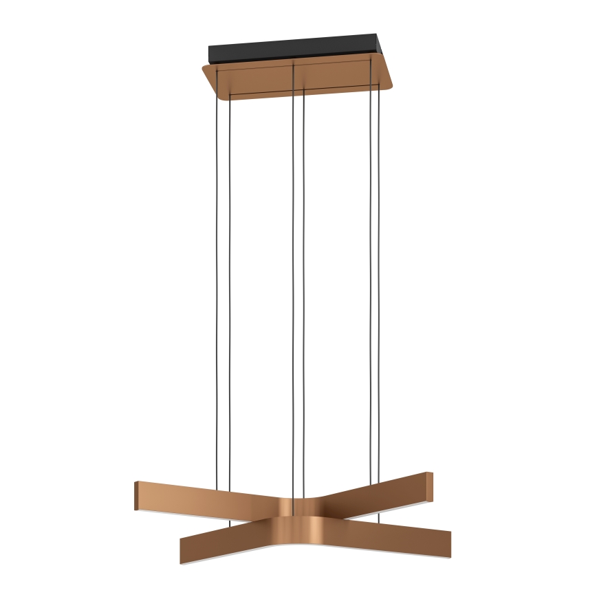Eglo - LED RGBW prigušiva luster na sajli 2xLED/18W/230V bakarna/crna