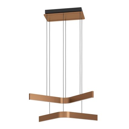 Eglo - LED RGBW prigušiva luster na sajli 2xLED/18W/230V bakarna/crna