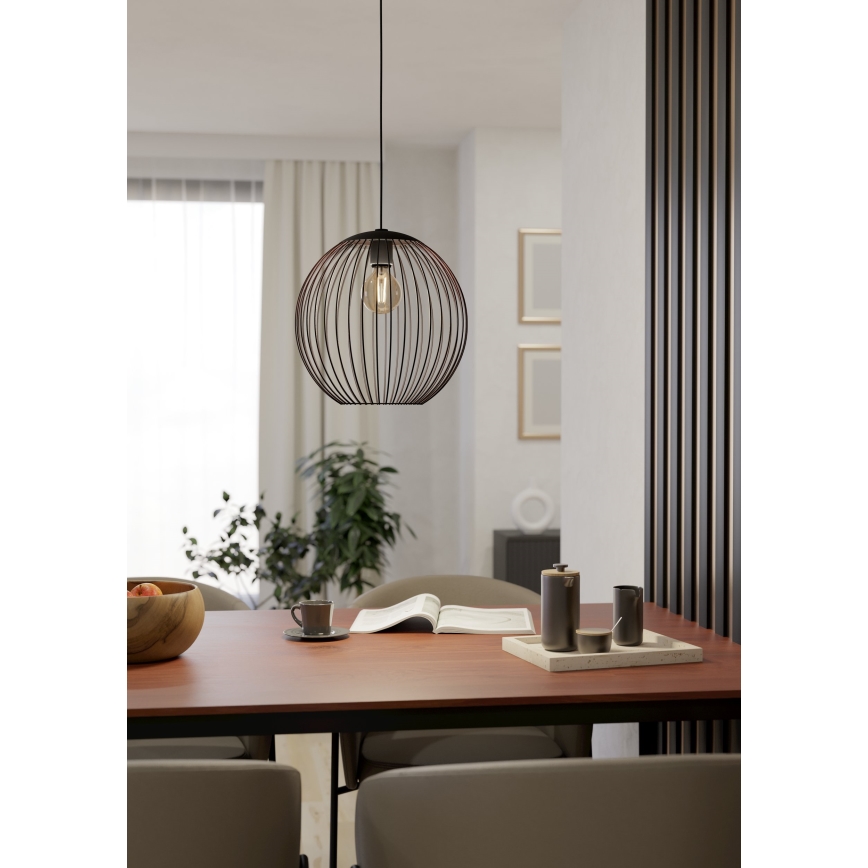 Eglo - Luster na sajli 1xE27/60W/230V crne boje
