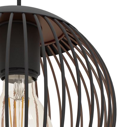 Eglo - Luster na sajli 3xE27/60W/230V crna