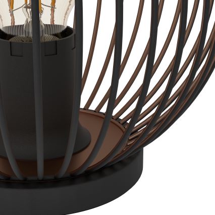Eglo - Stona lampa 1xE27/60W/230V crna