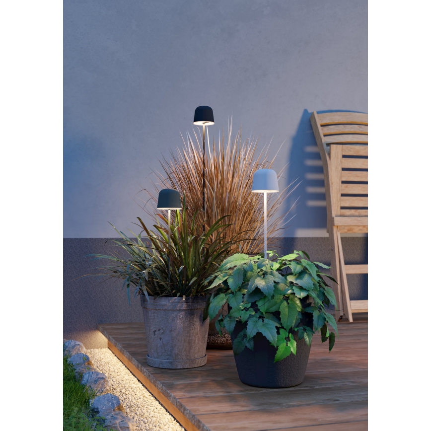 Eglo - LED prigušiva spoljna dodirna punjiva stona lampa LED/1,8W/5V 2500/3000/4000K 2500 mAh IP54 crna