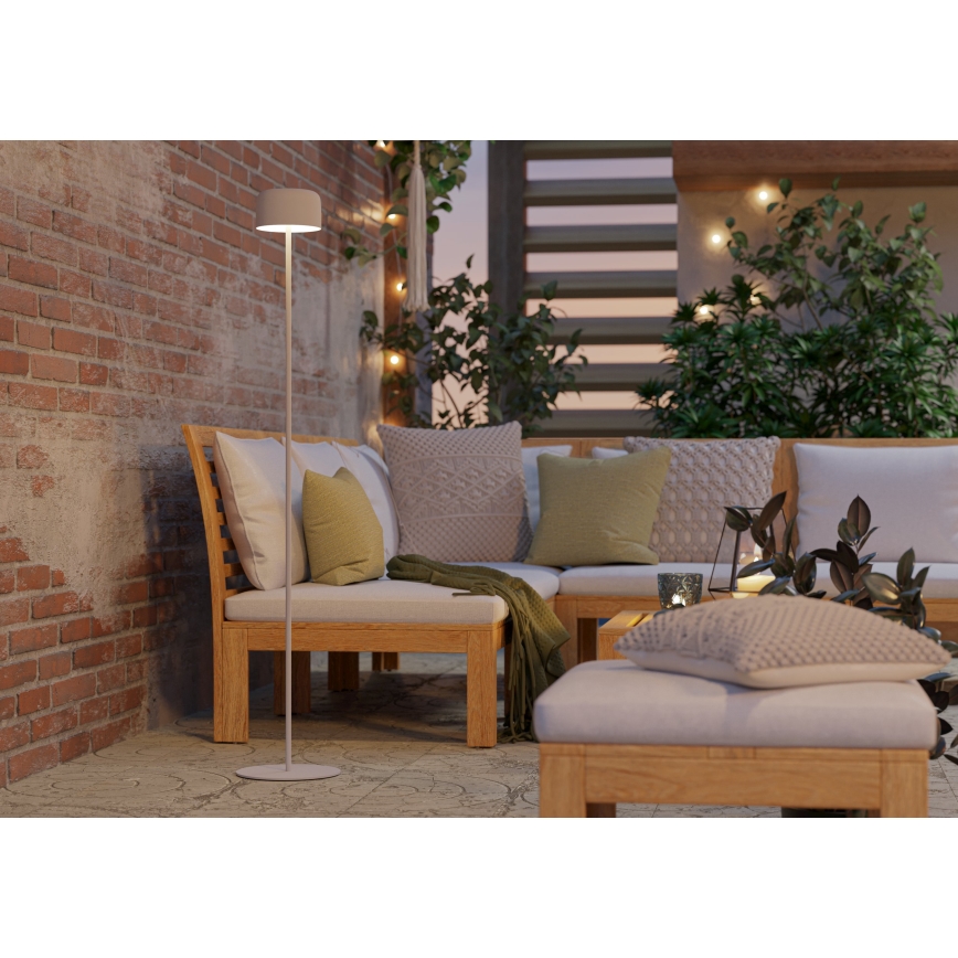 Eglo - LED solarna punjiva dodirna podna lampa LED/2,8W/3,7V 1800 mAh IP44 bela