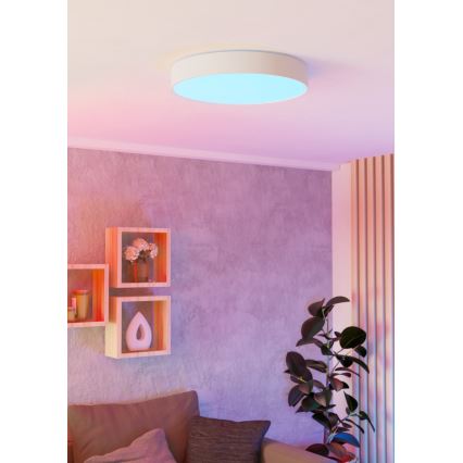 Eglo - LED RGBW prigušiva plafonska svetiljka LED/26W/230V 2700-6500K prečnik 49 cm bela