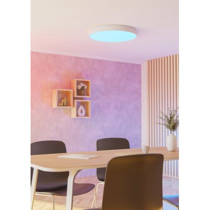 Eglo - LED RGBW prigušiva plafonska svetiljka LED/36,5W/230V 2700-6500K prečnik 69 cm bela