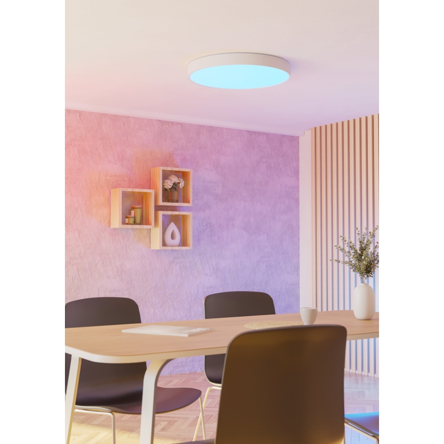 Eglo - LED RGBW prigušiva plafonska svetiljka LED/36,5W/230V 2700-6500K prečnik 69 cm bela