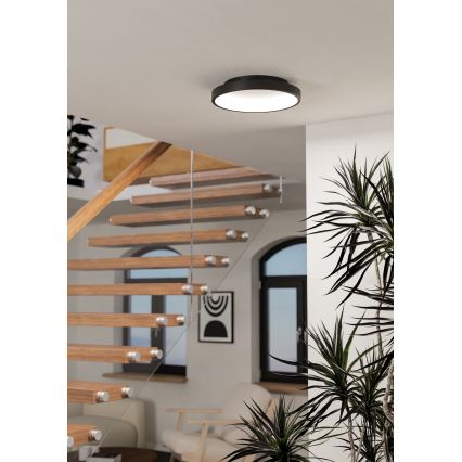 Eglo - LED RGBW prigušiva plafonska svetiljka LED/19,6W/230V 2700-6500K prečnik 35 cm crna