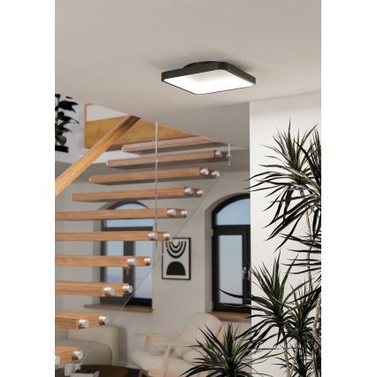 Eglo - LED RGBW prigušiva plafonska svetiljka LED/20W/230V 2700-6500K 35x35 cm crna