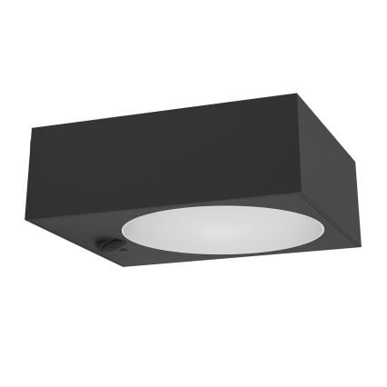 Eglo - LED solarno svetlo sa senzorom LED/6,5W/3,7V 2000mAh crno
