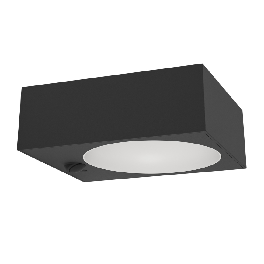 Eglo - LED solarno svetlo sa senzorom LED/6,5W/3,7V 2000mAh crno