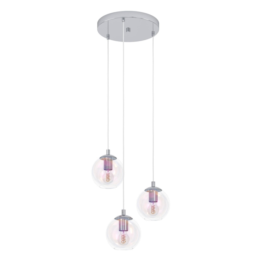 Eglo - Luster na sajli 3xE27/60W/230V sjajni hrom