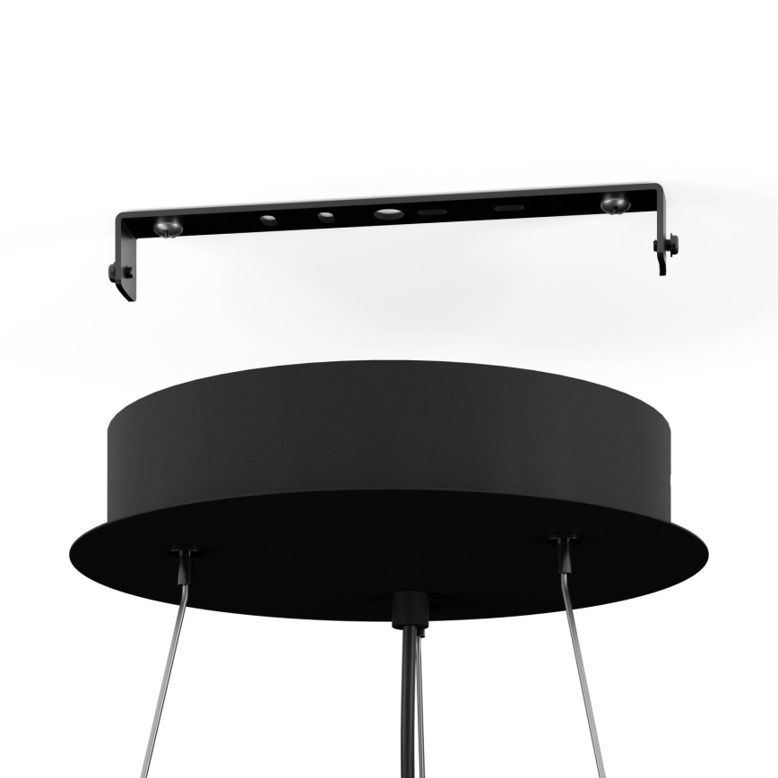 Eglo - Luster na sajli 3xE27/60W/230V crna/bež/zadimljena