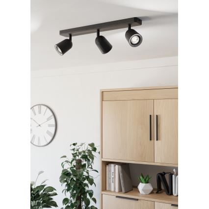 Eglo - Spot svetiljka 3xGU10/10W/230V crna