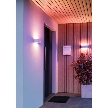 Eglo - LED RGBW prigušiva spoljna zidna svetiljka LED/10W/230V 2700-6500K IP55 bela