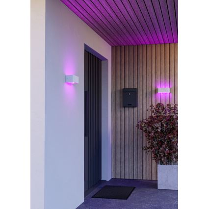 Eglo - LED RGBW prigušiva spoljna zidna svetiljka LED/10W/230V 2700-6500K IP55 bela