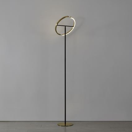 Eglo - LED prigušiva podna lampa 2xLED/8,8W/230V zlatna/crna