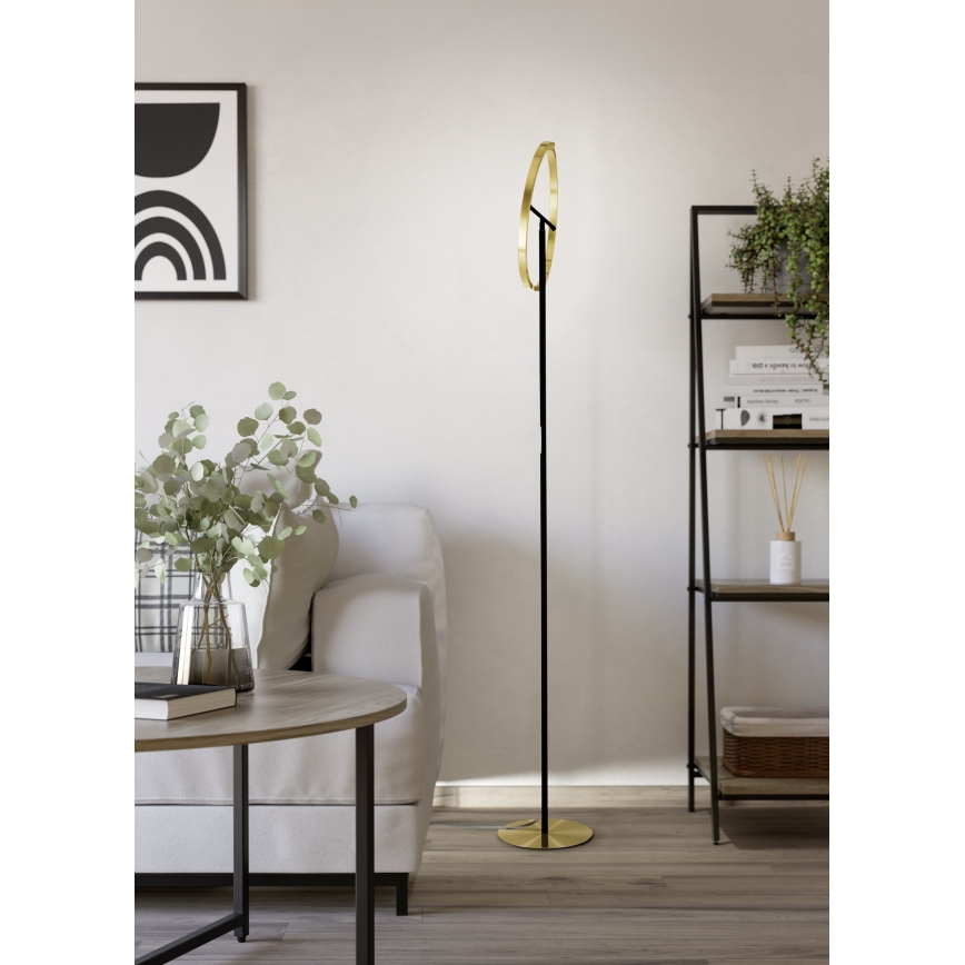 Eglo - LED prigušiva podna lampa 2xLED/8,8W/230V zlatna/crna