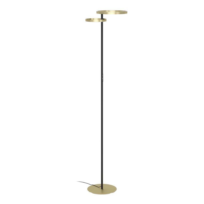 Eglo - LED prigušiva stojeća lampa LED/16W/230V + LED/12W zlatna/crna