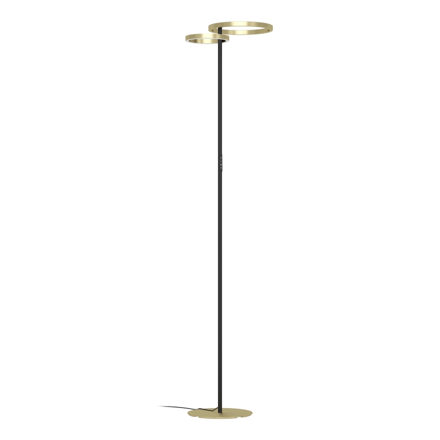 Eglo - LED prigušiva stojeća lampa LED/16W/230V + LED/12W zlatna/crna