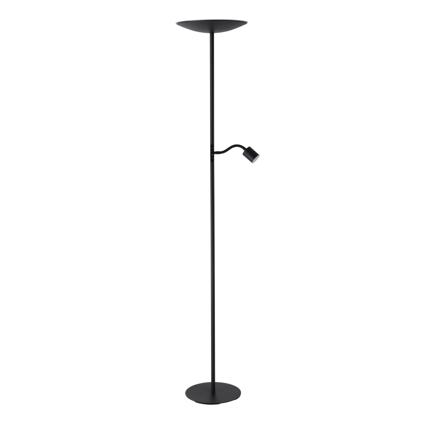 Eglo - LED prigušiva podna lampa LED/26,5W/230V + LED/4W crna