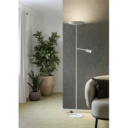 Eglo - prigušiva podna lampa LED/26,5W/230V + LED/4W bela