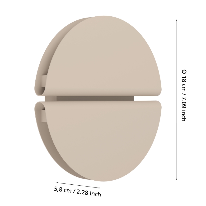 Eglo - LED spoljašnje zidno svetlo LED/4,5W/230V 2700/4000/6500K IP44 bež