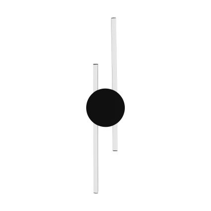 Eglo - LED zidno svetlo LED/20W/230V + LED/0,91W crno