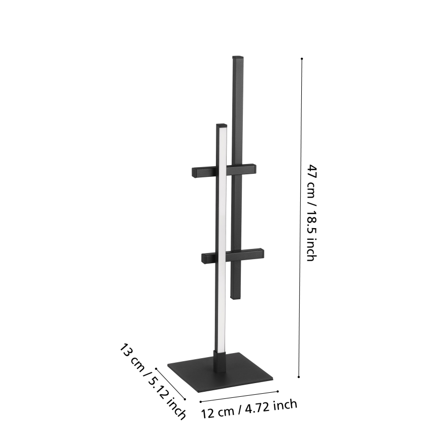 Eglo - LED stona lampa LED/6,5W/230V crna
