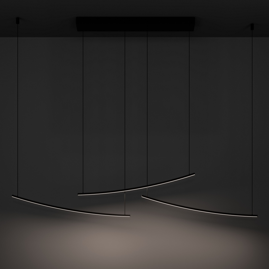 Eglo - LED prigušiva luster na sajli LED/22W/230V 2700/4000/6500K crna