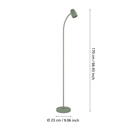 Eglo - Podna lampa 1xE14/18W/230V zelena