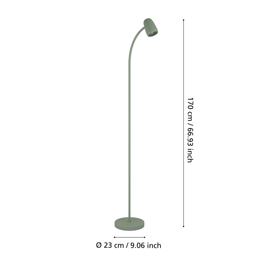 Eglo - Podna lampa 1xE14/18W/230V zelena