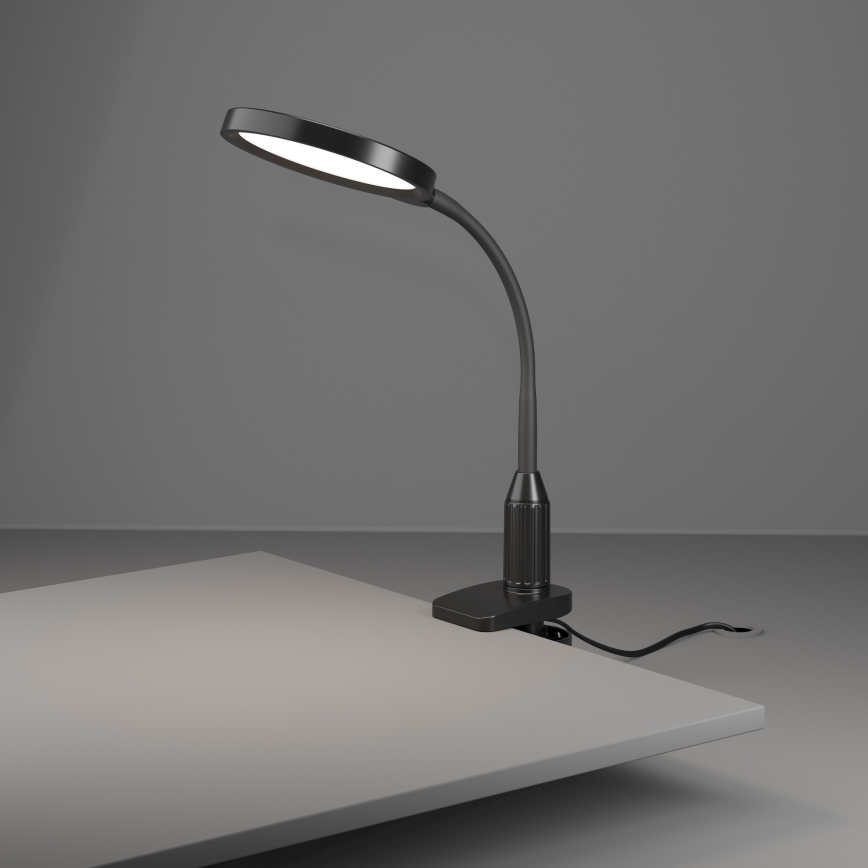 Eglo - LED prigušiva fleksibilna lampa sa stezaljkom LED/5,5W/230V 2700/4000/6500K crna