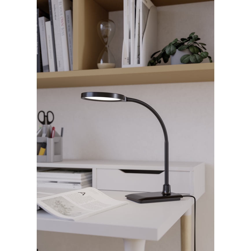 Eglo - LED prigušiva fleksibilna stona lampa LED/5,5W/230V 2700/4000/6500K crna