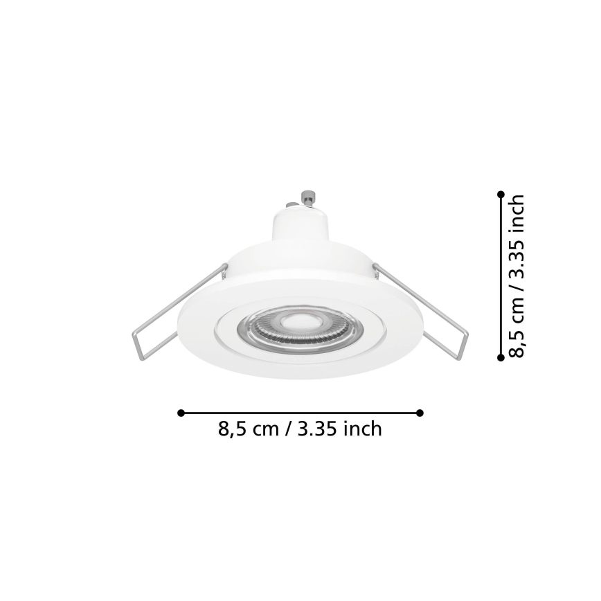 Eglo - LED ugradno spot svetlo za kupatilo 1xGU10/4,5W/230V IP44 belo