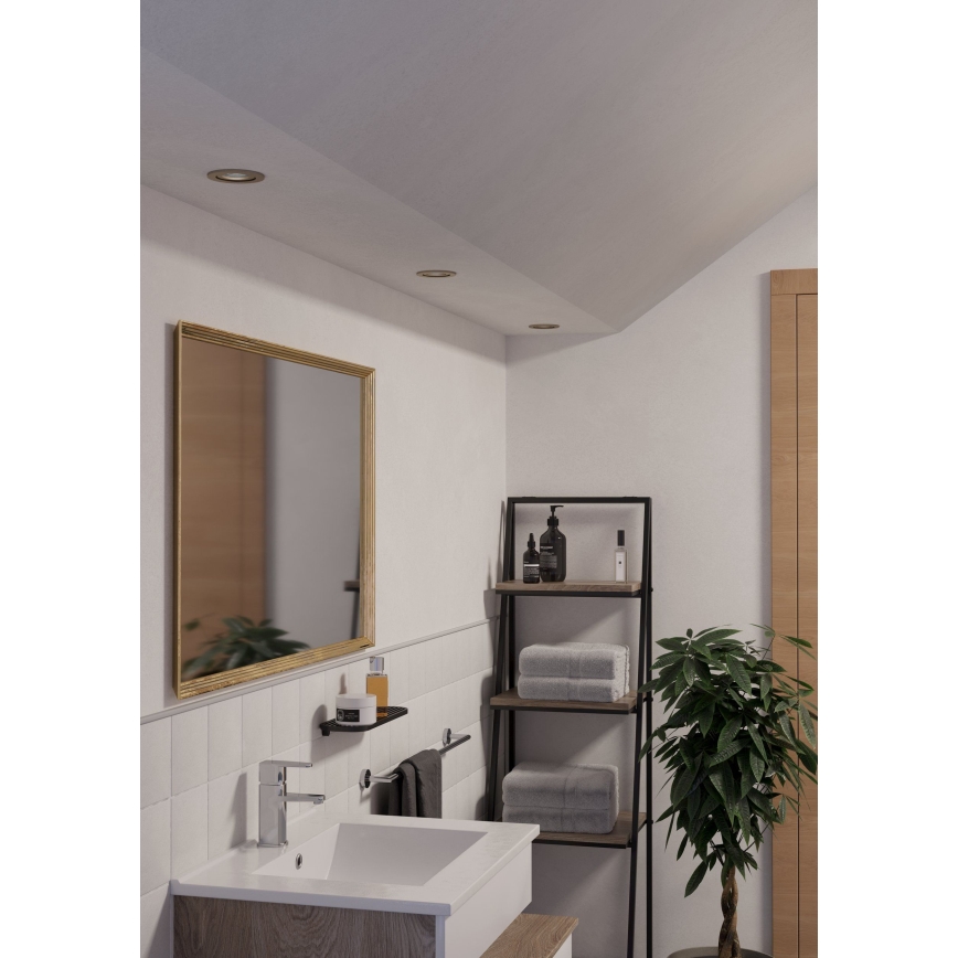 Eglo - SET 3x LED kupatilska ugradna spot svetiljka 1xGU10/4,5W/230V IP44 mat hrom