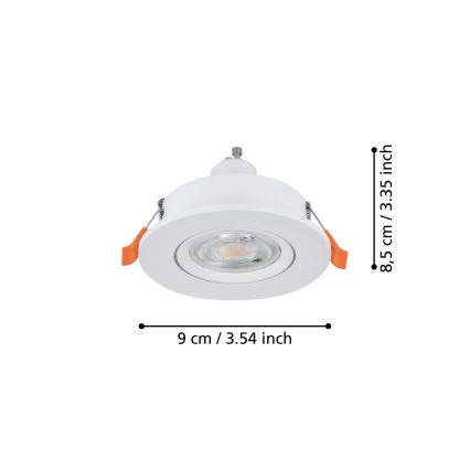 Eglo - LED ugradno spot svetlo 1xGU10/4,5W/230V, belo