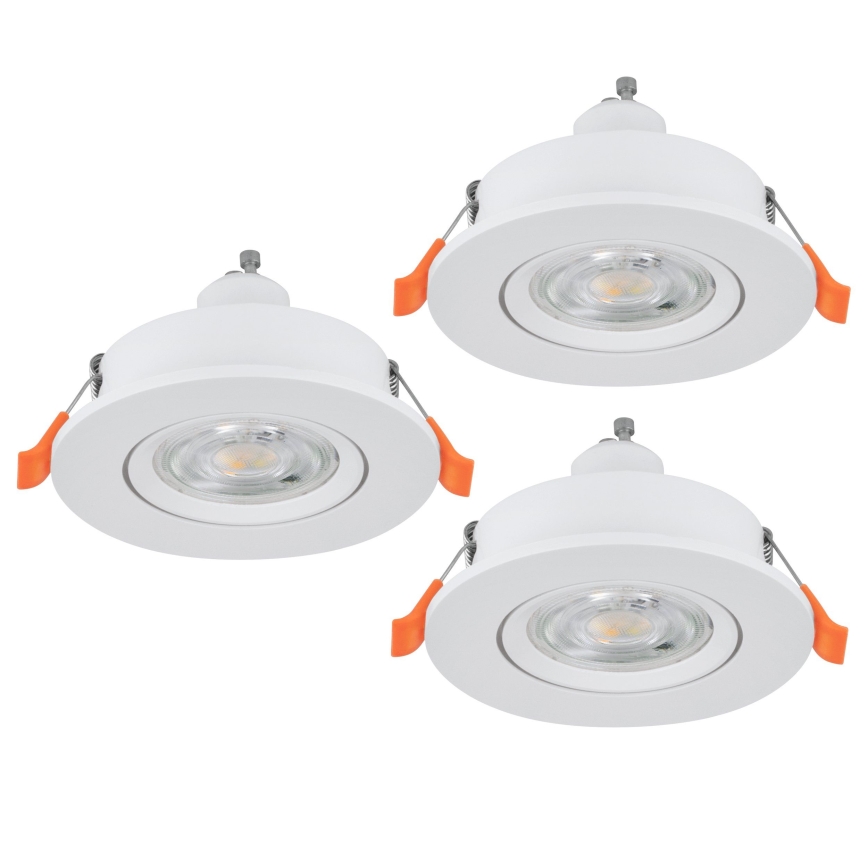 Eglo - Set od 3 LED ugradne spot svetiljke 1xGU10/4,5W/230V bela