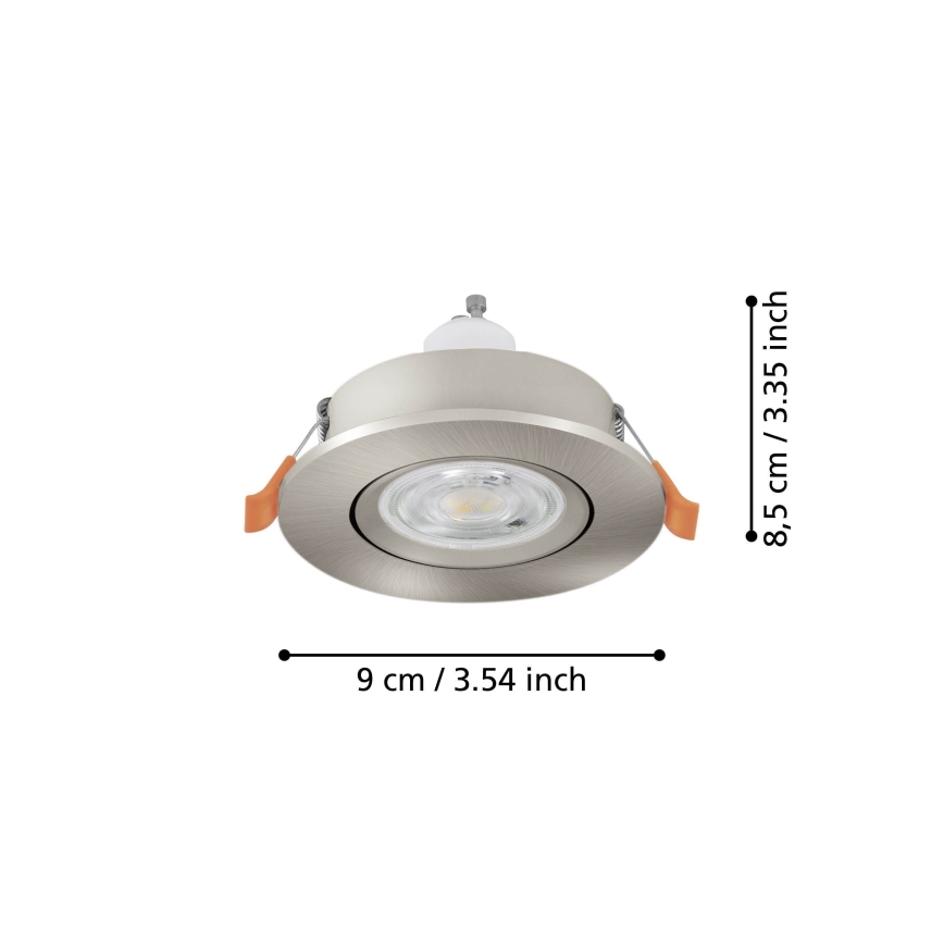 Eglo - LED ugradno spot svetlo 1xGU10/4,5W/230V mat hrom